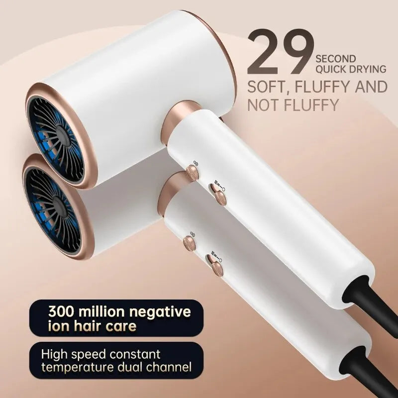 Professional High-Speed Low-Noise Hair Dryer for Salon & Home Use - Quick Drying with Ionic Technology for Smooth & Shiny Hair