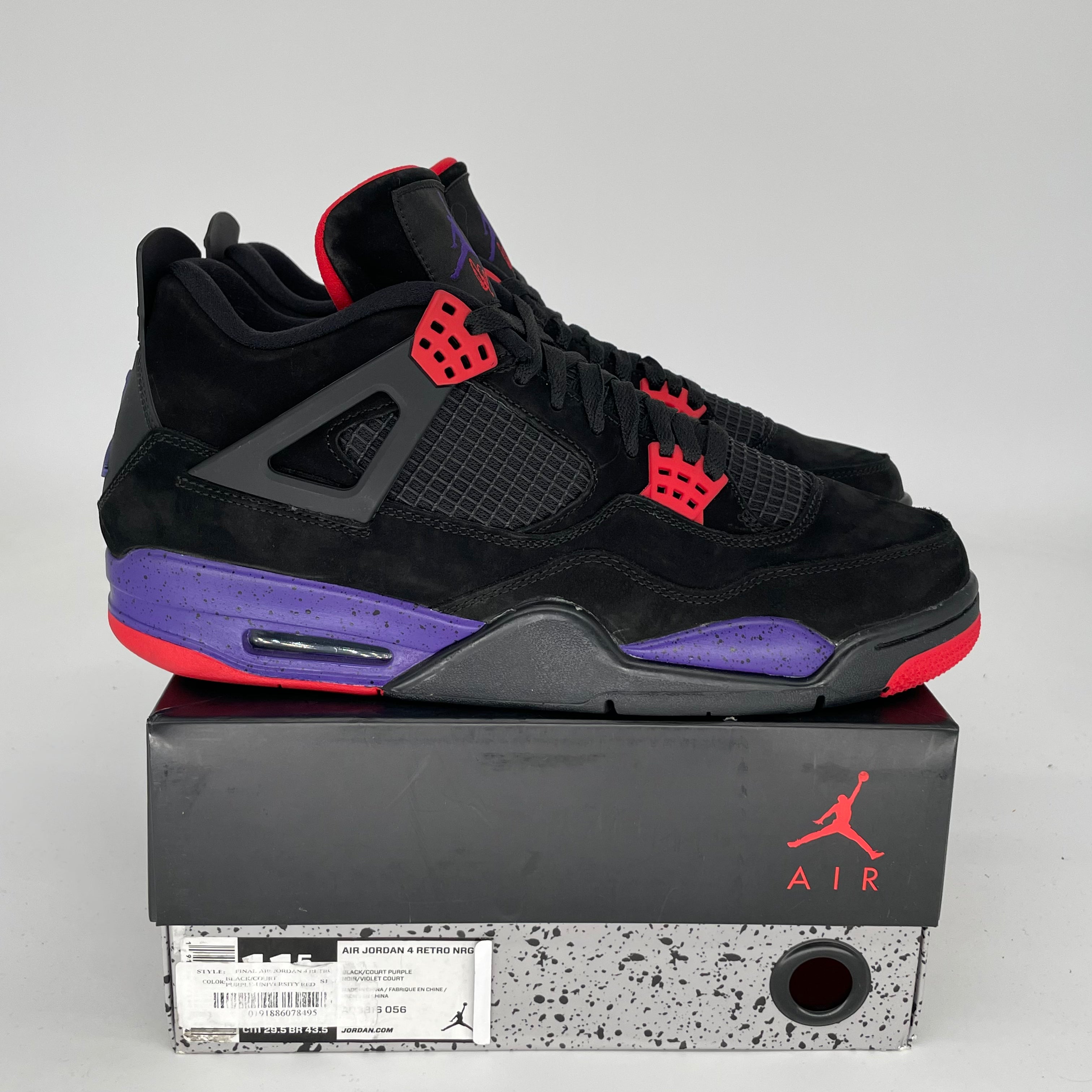 AIR JORDAN 4 RAPTORS DRAKE Men's Basketball Shoes Size 11.5 - AQ3816-056 | Retro Sneakers for Streetwear & Basketball Games