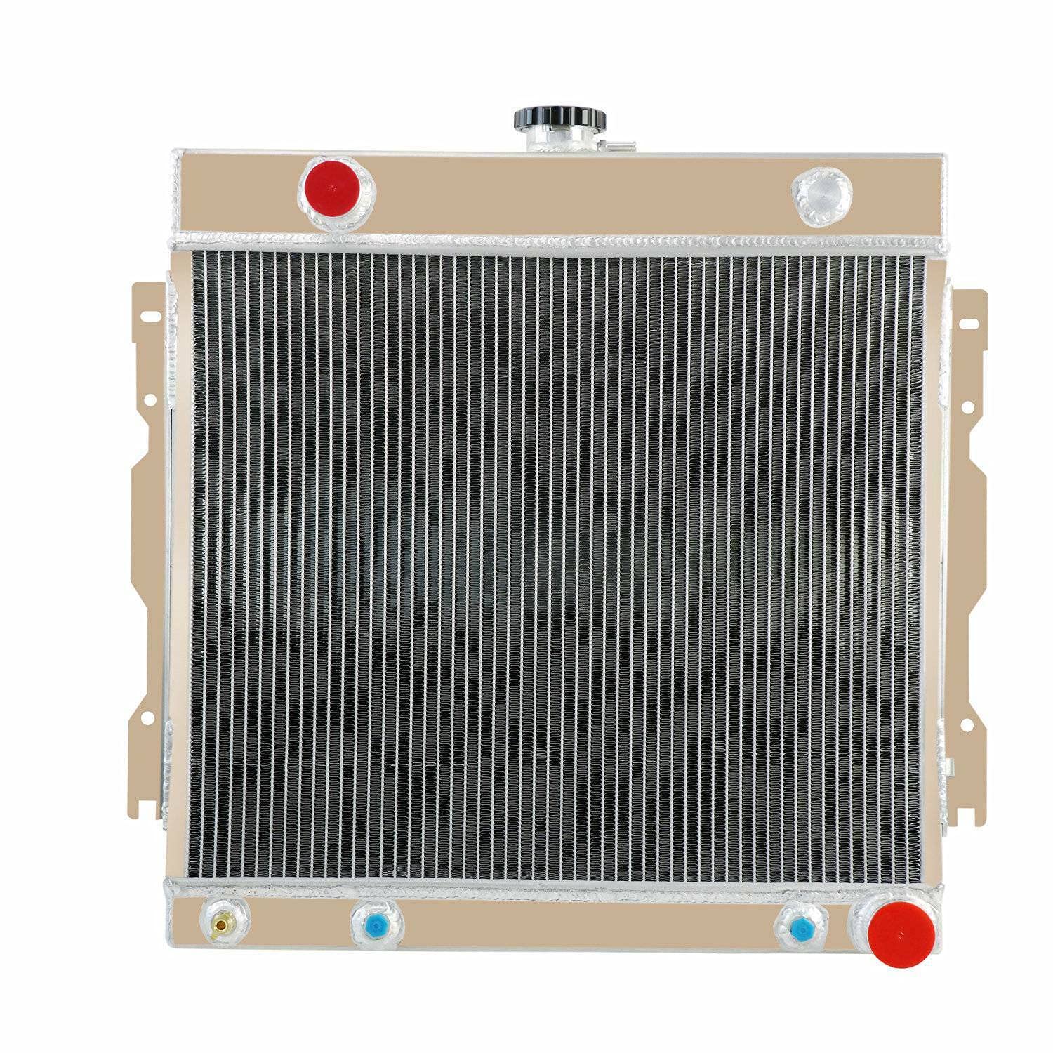4 Row Aluminum Radiator Shroud Fan Kit for 1975-1979 Dodge D/W 100 150 200 Truck 5.2L 5.9L V8 - Heavy Duty Cooling Upgrade for Off-Road & Towing