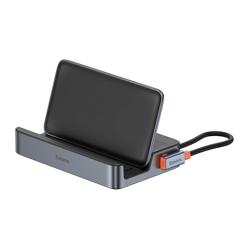 Baseus GamerX Series 6-in-1 USB C Hub with HDMI, 3x USB 3.0, PD Charging & Ethernet Adapter - Gray - Perfect for Gaming, Work & Travel Connectivity