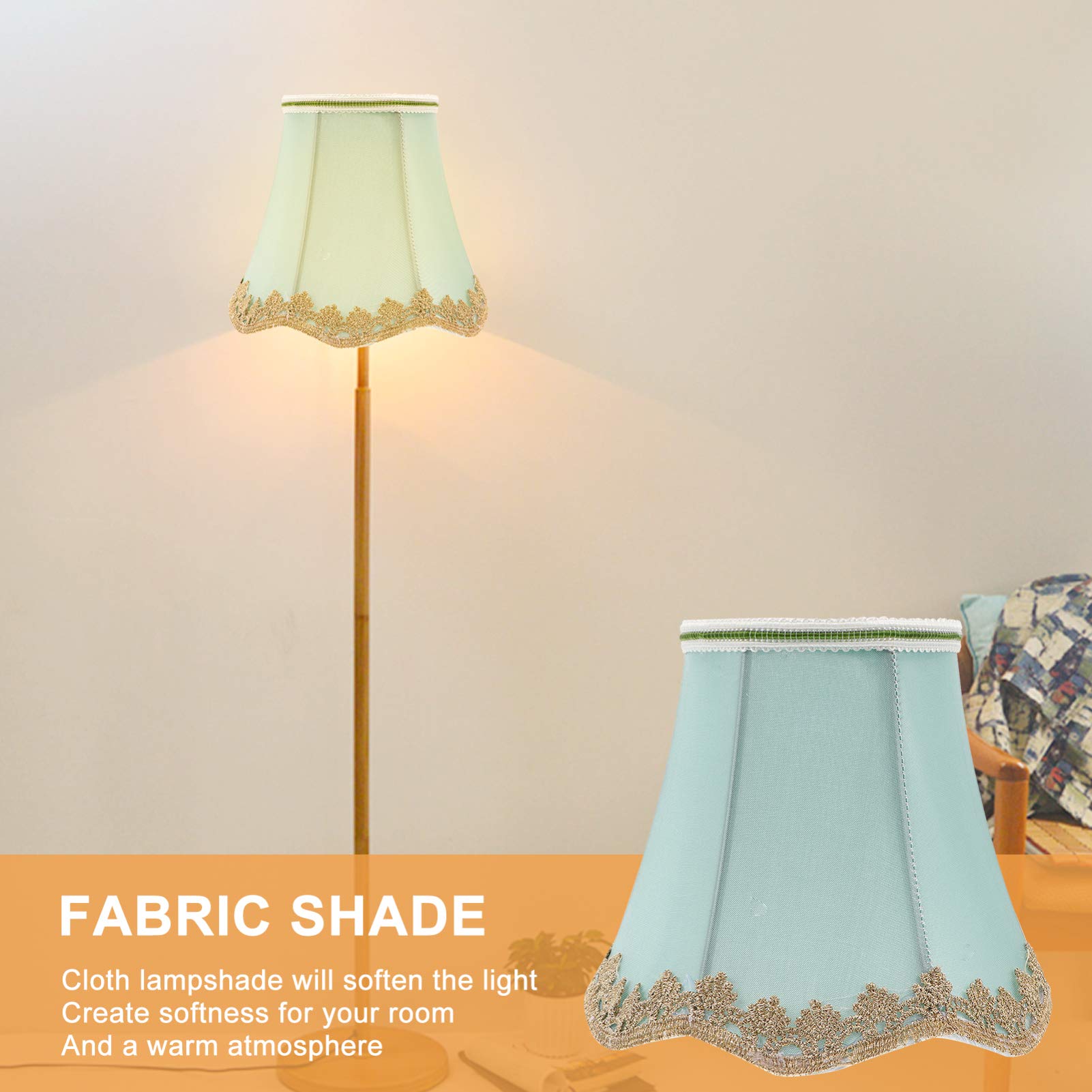 Modern European Style Fabric Bell Shaped Lamp Shade - Small Chandelier Bulb Cover for Table & Floor Lamps, Replacement Drum Shade - Perfect for Living Room, Bedroom & Office Decor