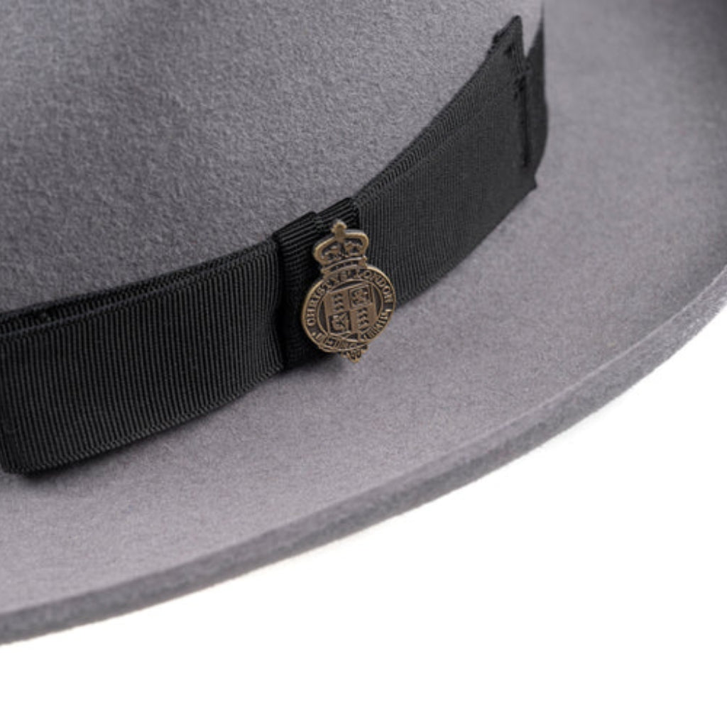 Christys' Epsom Racing Trilby Hat in Silver Grey - Classic British Style for Horse Racing, Weddings & Formal Events