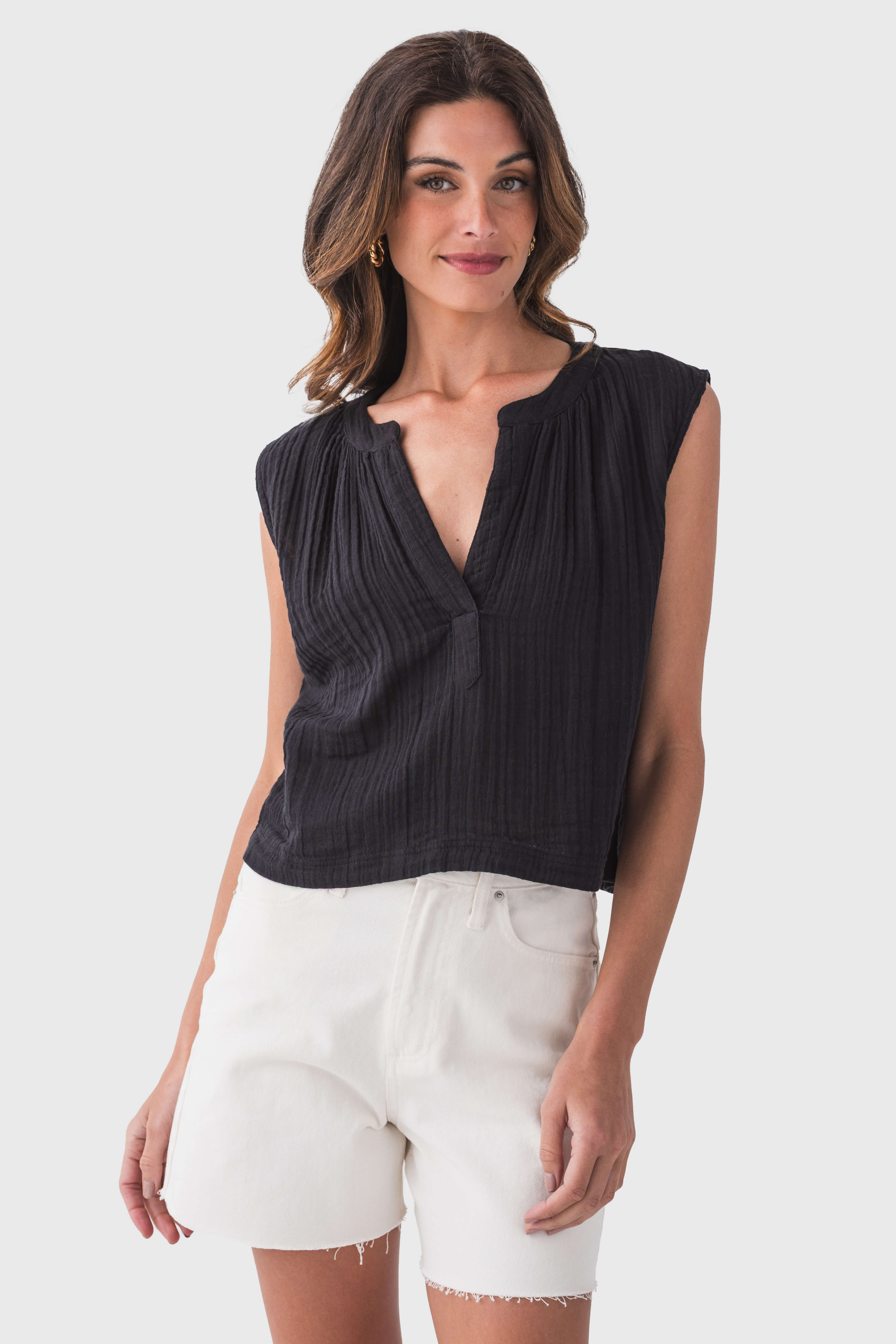 Z Supply Cliffside V Neck Airy Top - Lightweight Summer Blouse for Women | Perfect for Beach, Vacation & Casual Outings