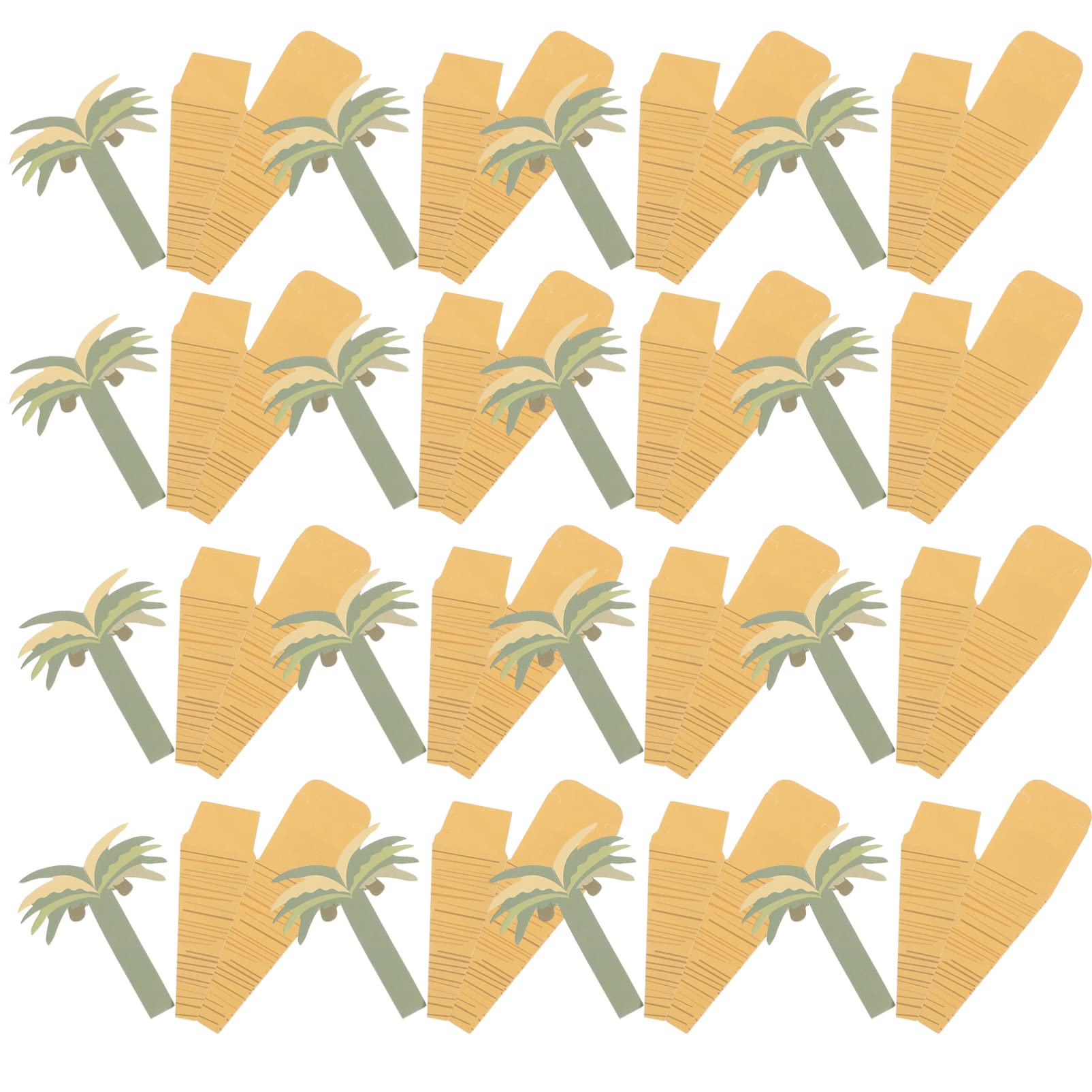 PRETYZOOM 24Pcs Kraft Paper Palm Tree Candy Boxes - Tropical Luau Party Supplies for Birthday, Hawaiian Theme, Summer Beach Decorations - Perfect for Pool Parties, Baby Showers & Island Themed Events