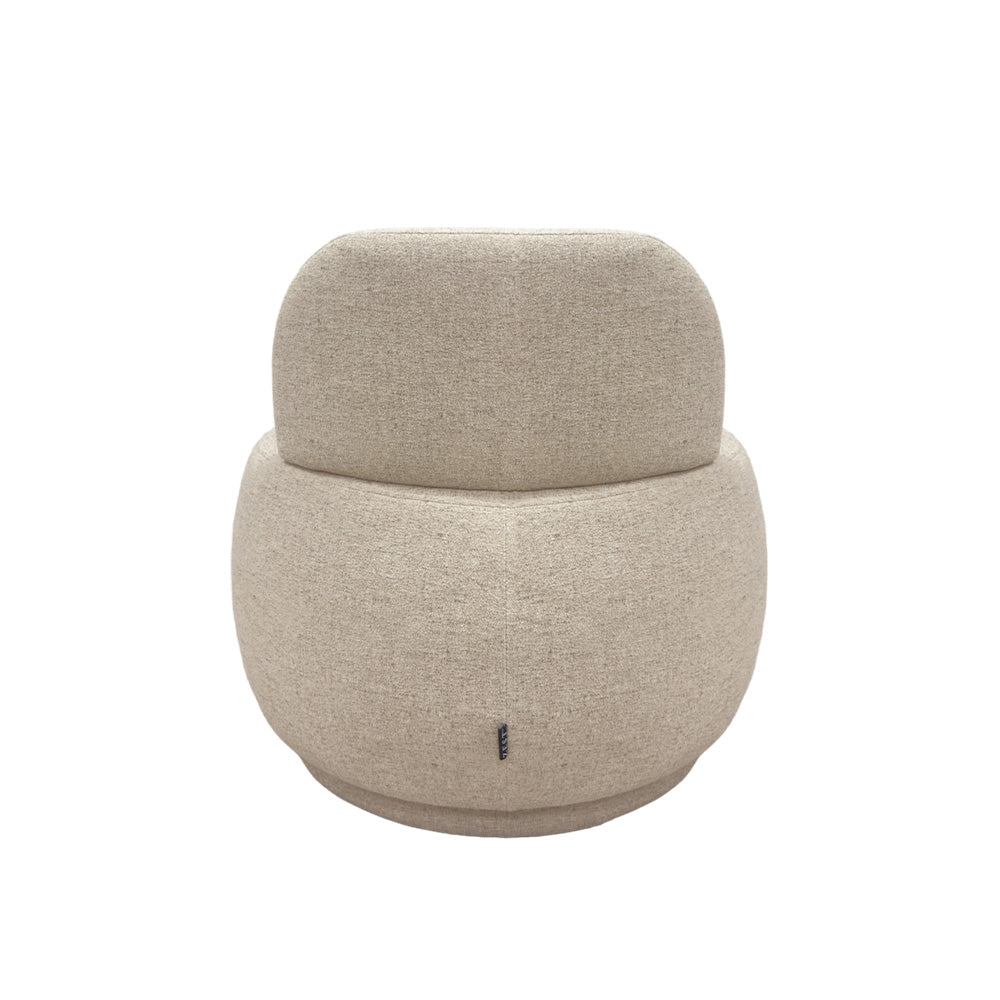 Milan Armchair - Modern Accent Chair for Living Room, Bedroom & Office - Comfortable Upholstered Lounge Chair with Wooden Legs