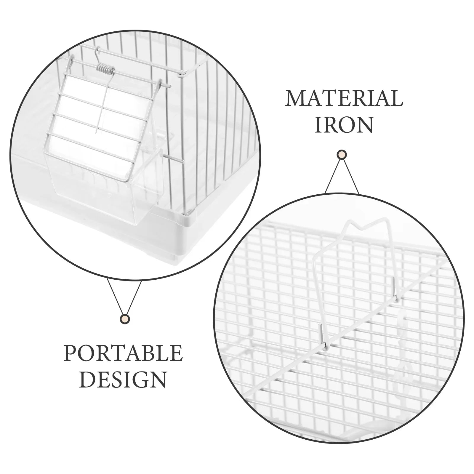 Portable Metal Bird Cage Set for Parrots & Cockatiels - Travel Carrier with Food & Water Feeder | Perfect for Vet Visits, Outdoor Adventures & Home Use