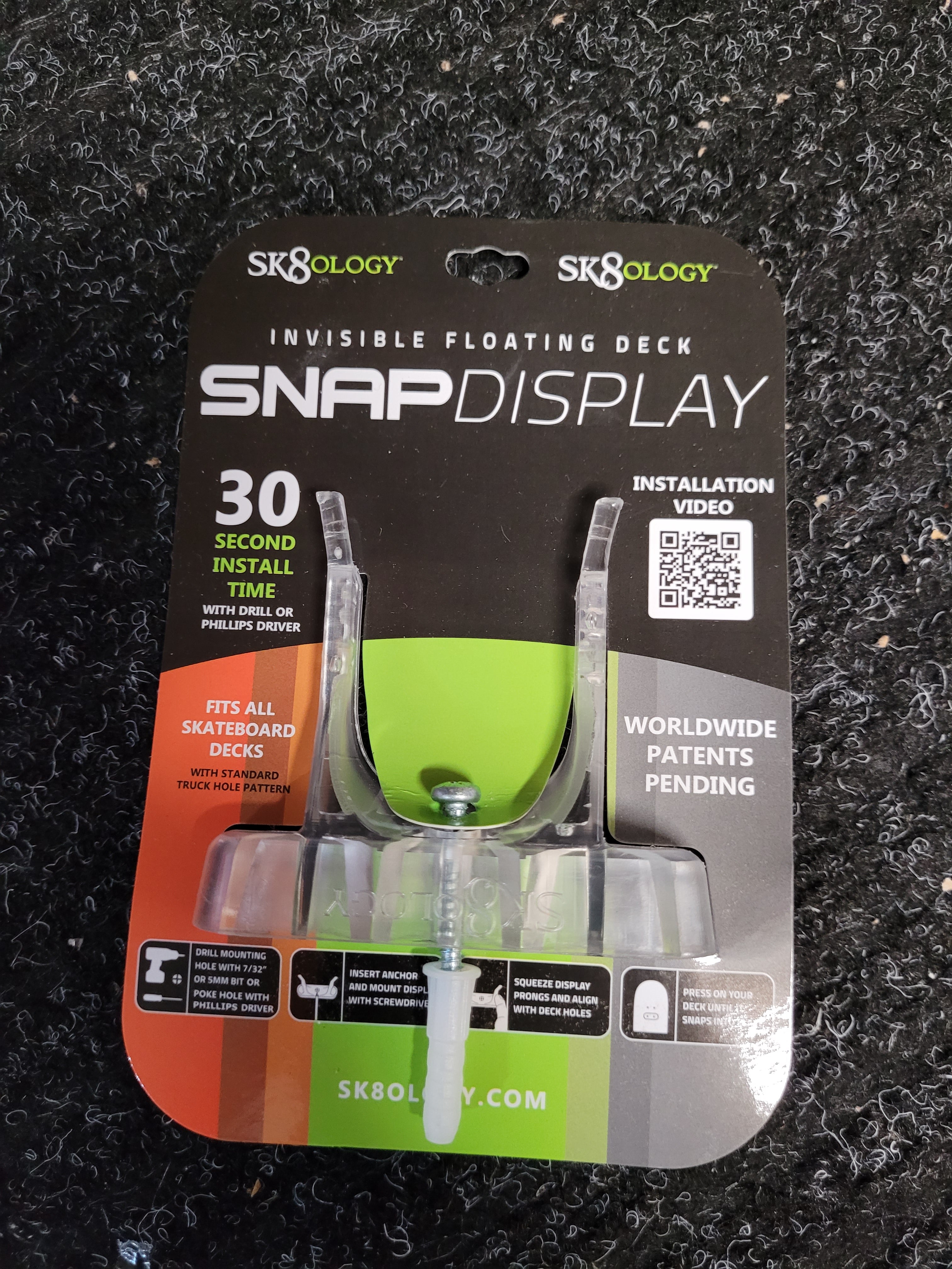 SK8ology Gen 2 Skateboard Wall Mount Display - Premium Collector's Deck Holder for Home & Office Decor | Perfect for Skateboard Enthusiasts & Room Decoration
