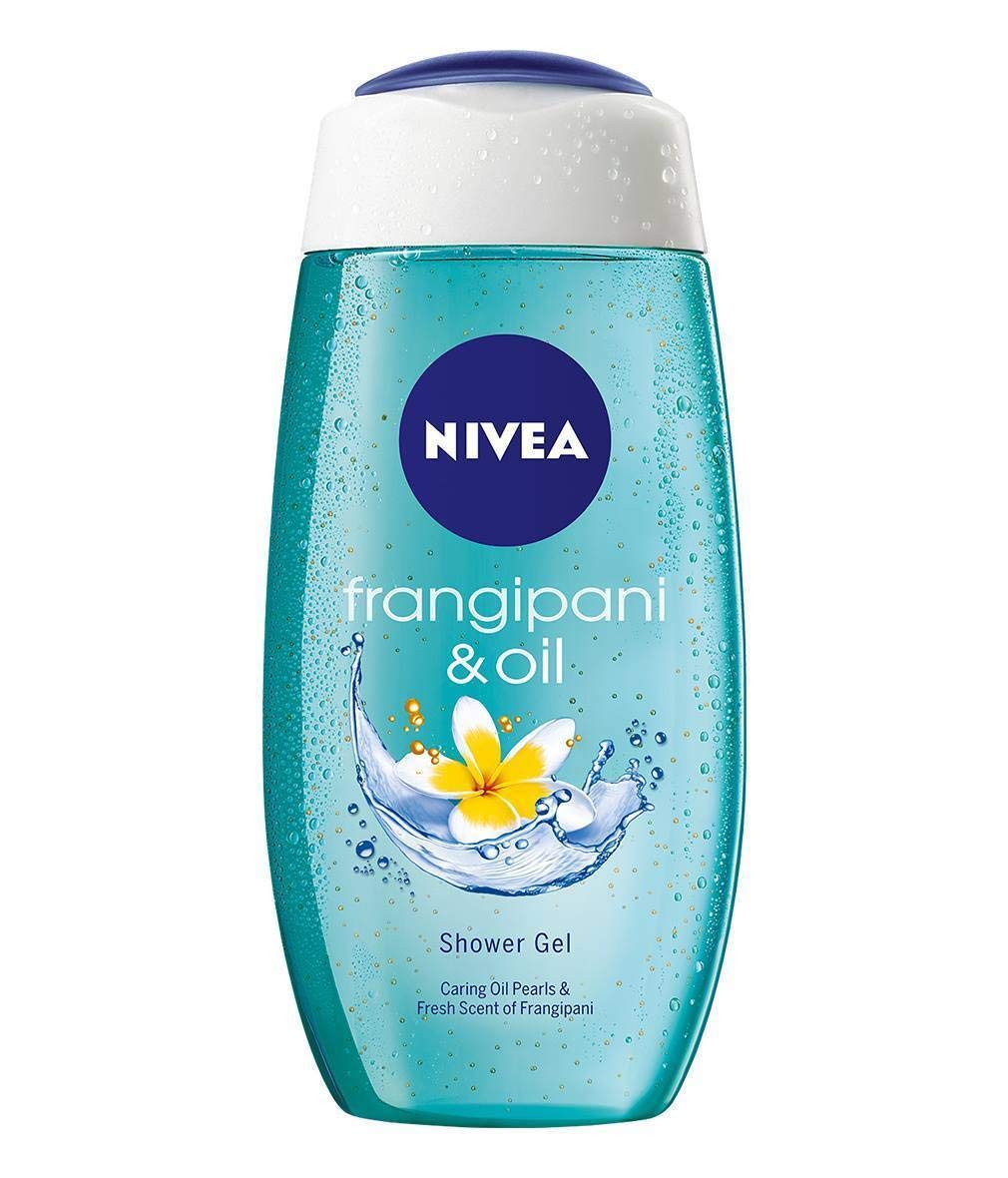 NIVEA Shower Gel with Fragipani & Oil, 125ml - Moisturizing Body Wash for Soft, Smooth Skin - Perfect for Daily Shower & Relaxation