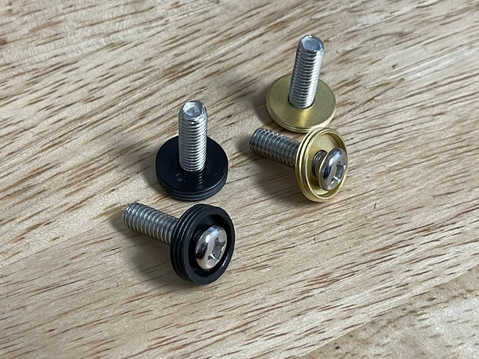 Stainless Steel License Plate Screws - Set of 4 Rustproof M6 Self-Tapping Fasteners with Aluminum Caps for Car, Truck, SUV (Blue) - Secure Front/Rear Plates, Frames & Covers in All Weather Conditions