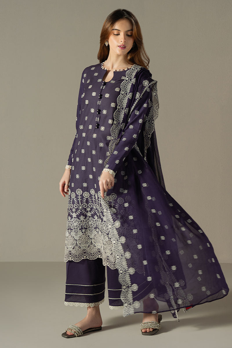 INDIGO ROYAL 3-Piece Chikankari Suit Set - Hand Embroidered Cotton Kurta with Dupatta & Pants | Traditional Indian Ethnic Wear for Women | Perfect for Weddings, Festivals & Special Occasions