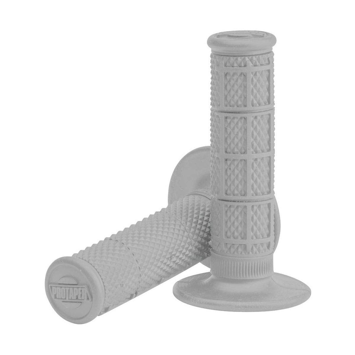 Pro Taper MX 1/3 Waffle Grips - Dirt Bike Handlebar Grips for Motocross & Off-Road (Grey) - Perfect for MX Racing, Trail Riding & ATV Adventures