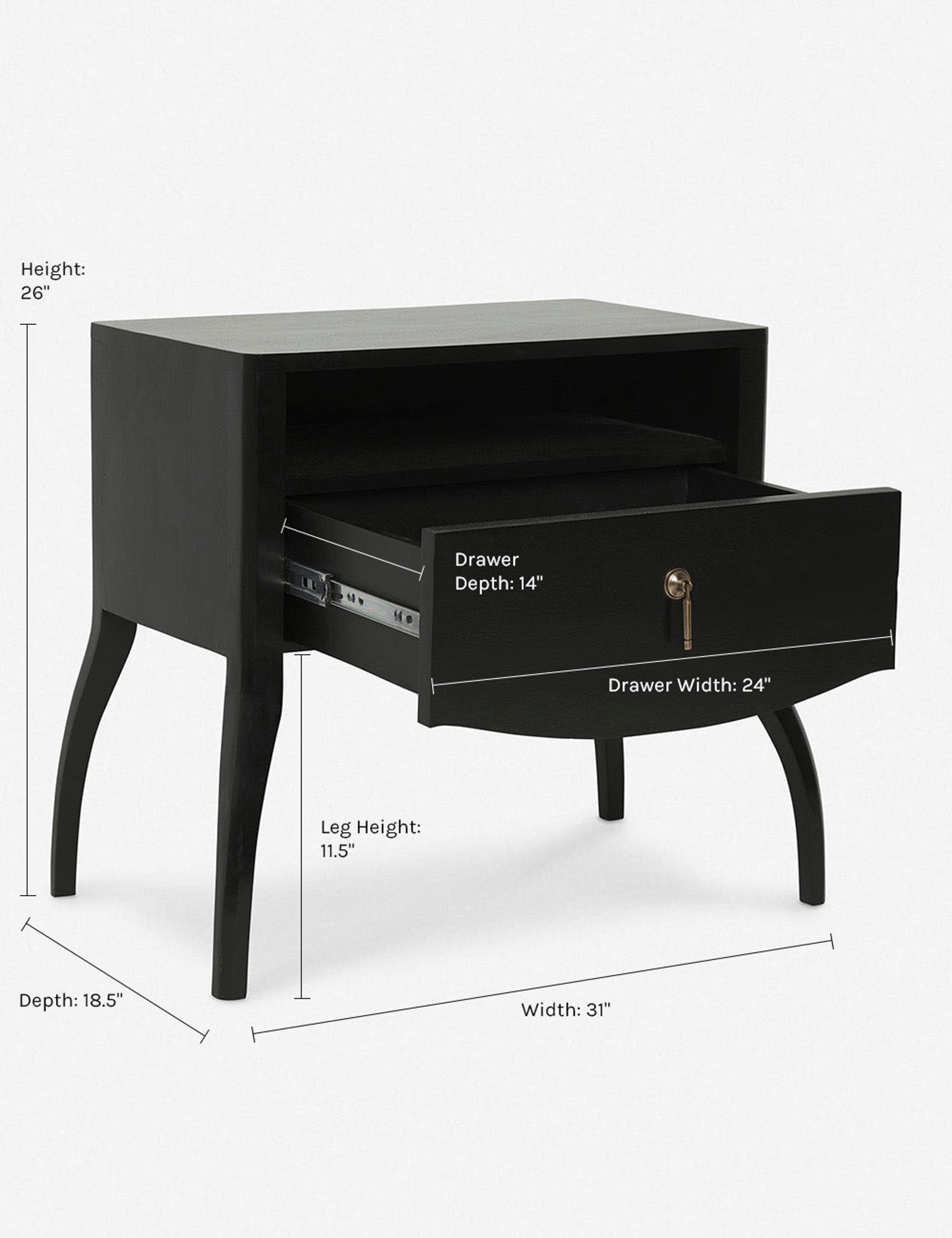 Anabella Nightstand - Modern Bedside Table with Storage Drawer, Perfect for Bedroom, Living Room, or Guest Room - Stylish and Functional Furniture for Small Spaces