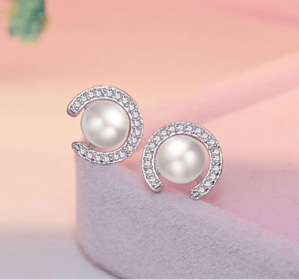 HengSun Diamond & Korean Wild Pearl Earrings for Women - Elegant Fashion Jewelry for Parties, Weddings & Daily Wear