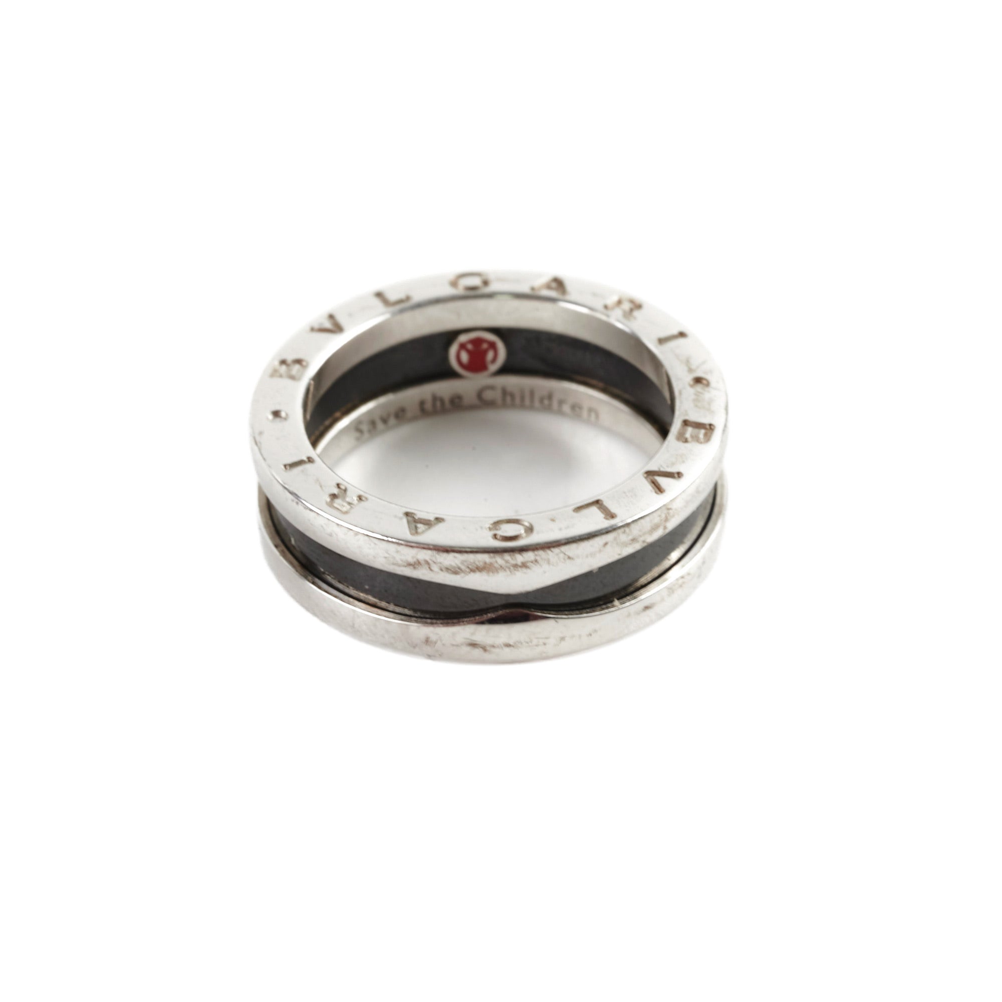 Bvlgari Save The Children Silver Ring Size 54 - Elegant Charity Jewelry for Women, Perfect for Gifts, Weddings & Special Occasions