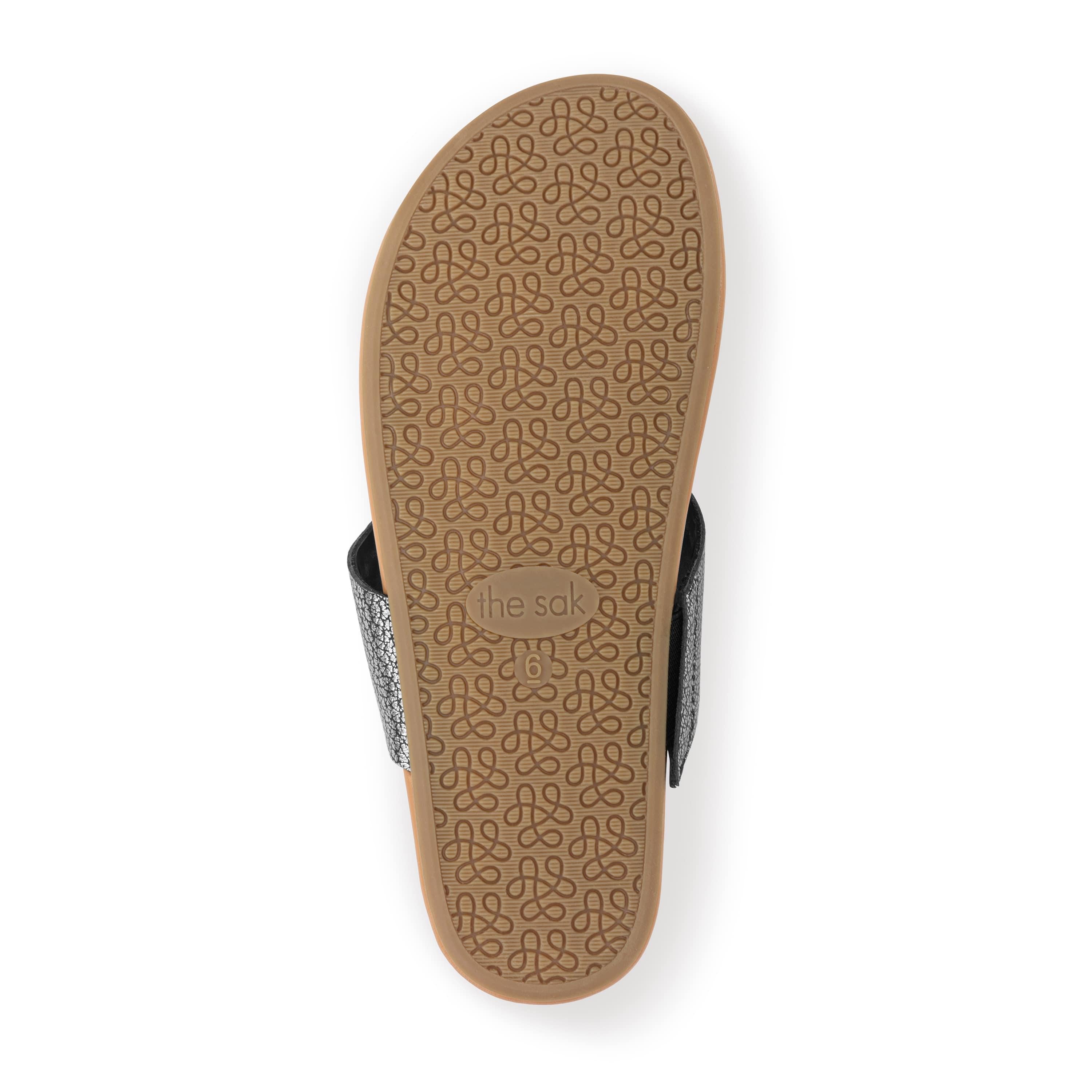 Everly Sandal - Genuine Leather Women's Sandals in Dark Silver | Comfortable & Stylish for Summer, Beach, and Casual Outings