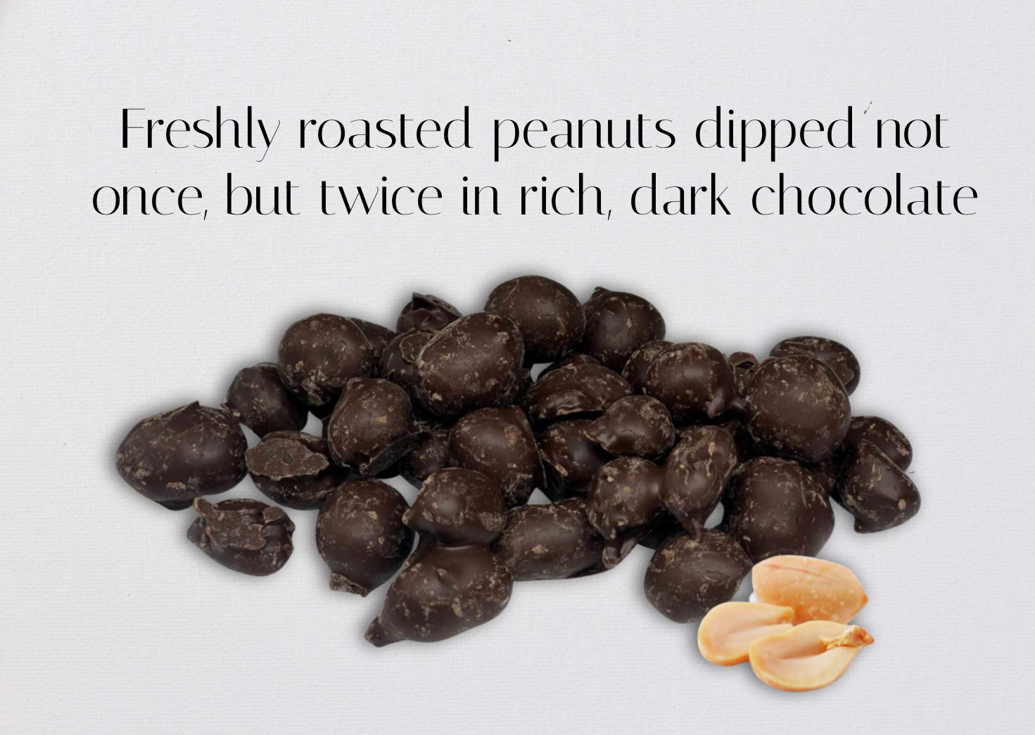 Premium Dark Chocolate Double Dipped Peanuts - 2lb Bulk Candy | Wholesale Chocolate Covered Peanuts for Parties, Gifts & Snacking