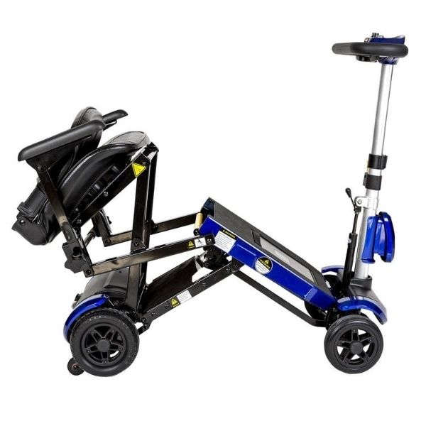 Drive Medical ZooMe Auto Flex Folding Travel Scooter - Lightweight Mobility Scooter for Adults & Seniors - Perfect for Airports, Shopping Malls & Outdoor Adventures