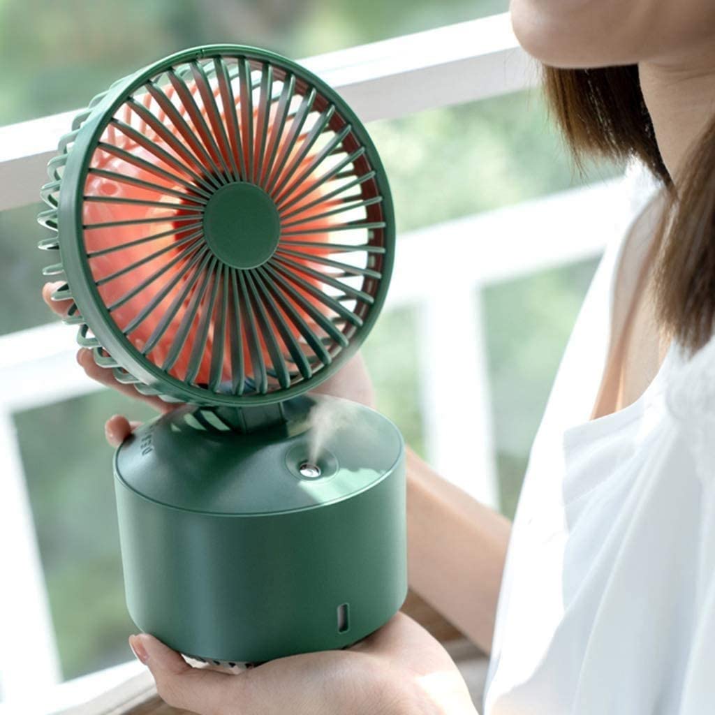 Portable Clip Fan with Cord - 3 Speed Adjustable Strong Airflow, Sturdy Clamp Small Desk Fan for Office, Bedroom, Dorm & Travel - Quiet Personal Cooling Fan (Green)
