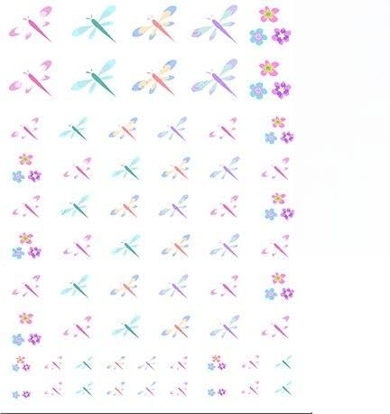 60PCS Dragonfly Nail Art Decals - Waterproof Nail Stickers for DIY Manicure, Perfect for Summer Nails, Wedding, Party & Special Occasions