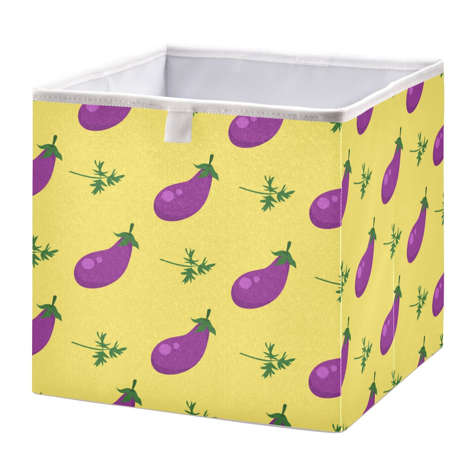 DOMIKING 11 Inch Foldable Fabric Storage Bins with Sturdy Handle - Closet Organizer Baskets for Bedroom, Shelves & Home Organization | Perfect for Clothes, Toys & Seasonal Storage
