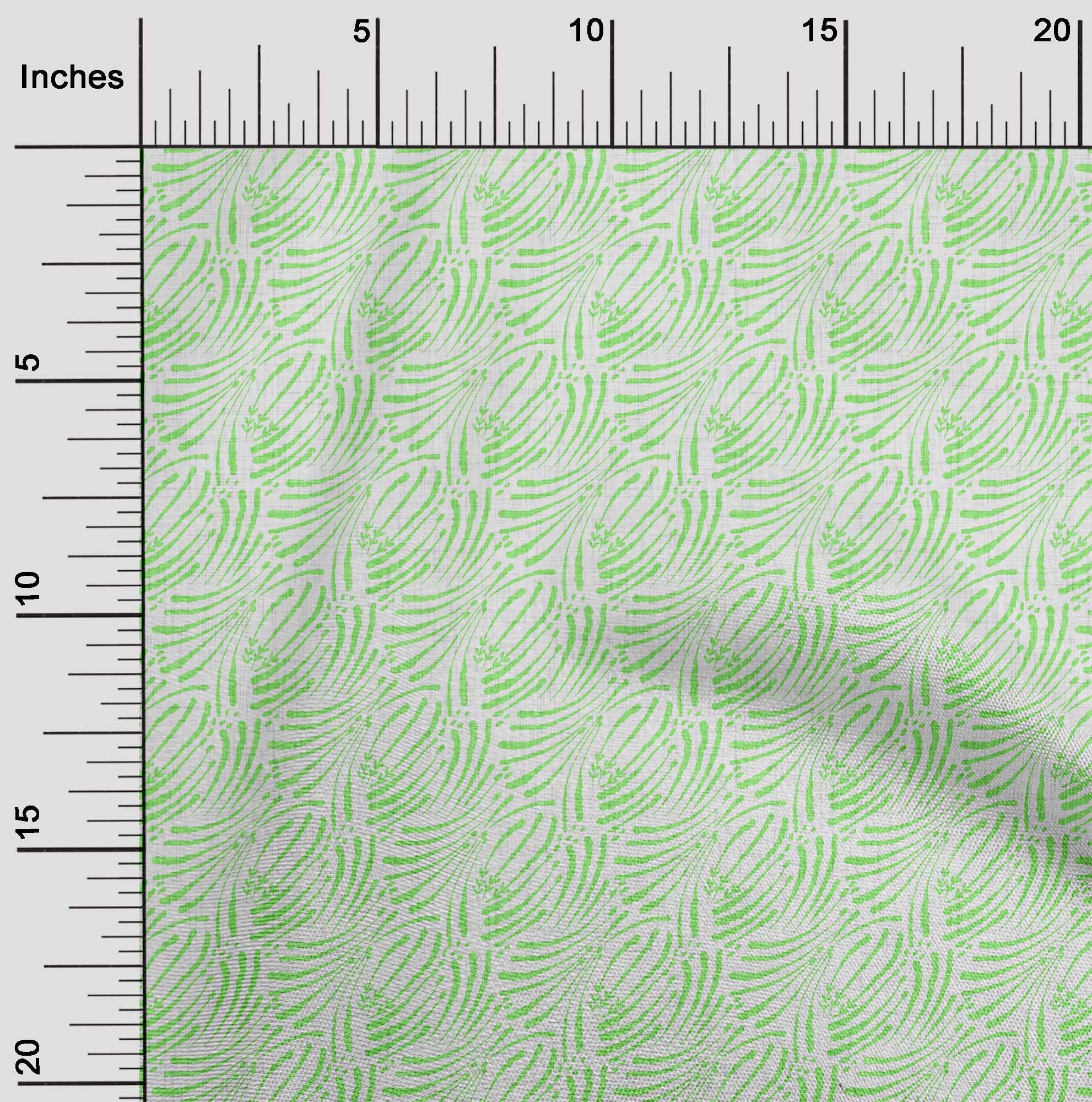 oneOone Rayon Green Abstract Printed Fabric by The Yard - 56 Inch Wide for DIY Clothing, Dresses, Quilting & Home Decor Sewing Supplies | Soft & Lightweight Material