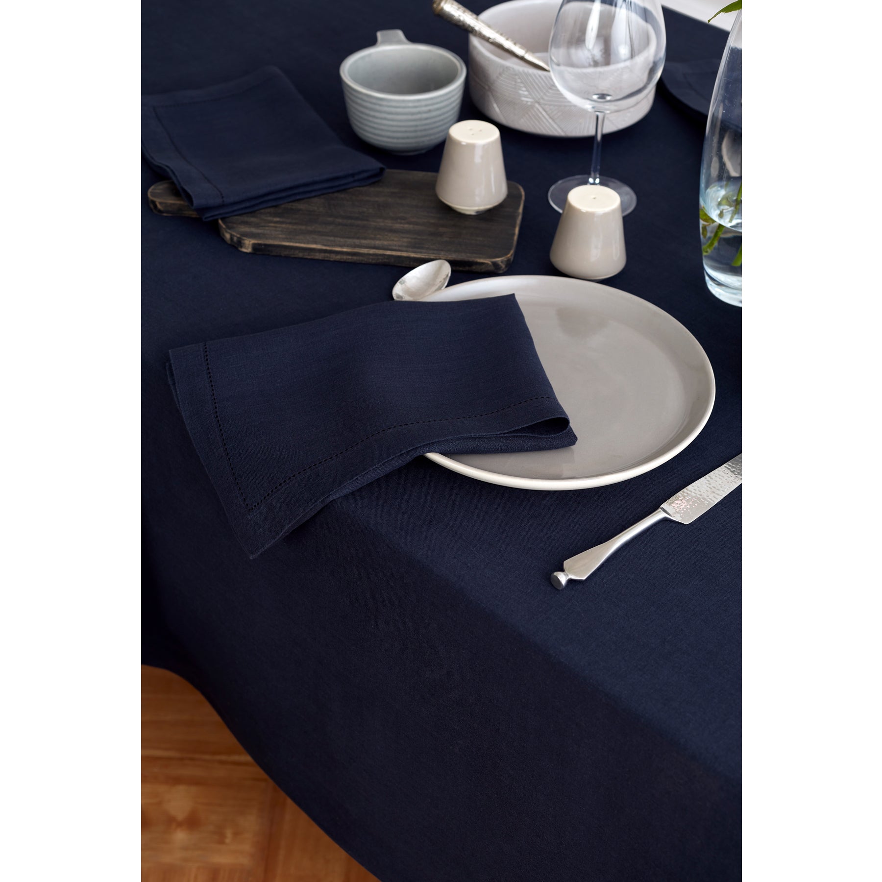 Elegant Sonoma Hemstitch Tablecloth - Premium Cotton Dining Table Cover for Formal Dinners & Special Occasions