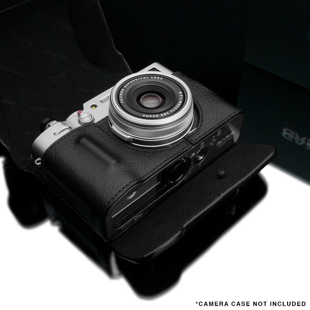 Premium Gariz HG CCX100VBK Genuine Black Leather Camera Cover for Fuji X100V - Replacement Protector for Fujifilm X100V (Cover Only) | Perfect for Travel, Street Photography & Camera Protection