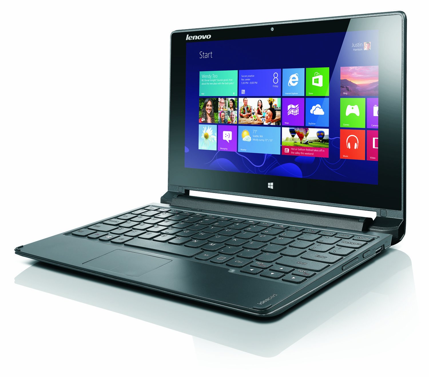 Lenovo FLEX 10 10.1-Inch Touchscreen Laptop - Intel Celeron N2805 1.46GHz, 2GB RAM, 500GB HDD, Windows 8.1 - Lightweight Notebook for Students & Business | Perfect for Online Classes, Remote Work & Travel