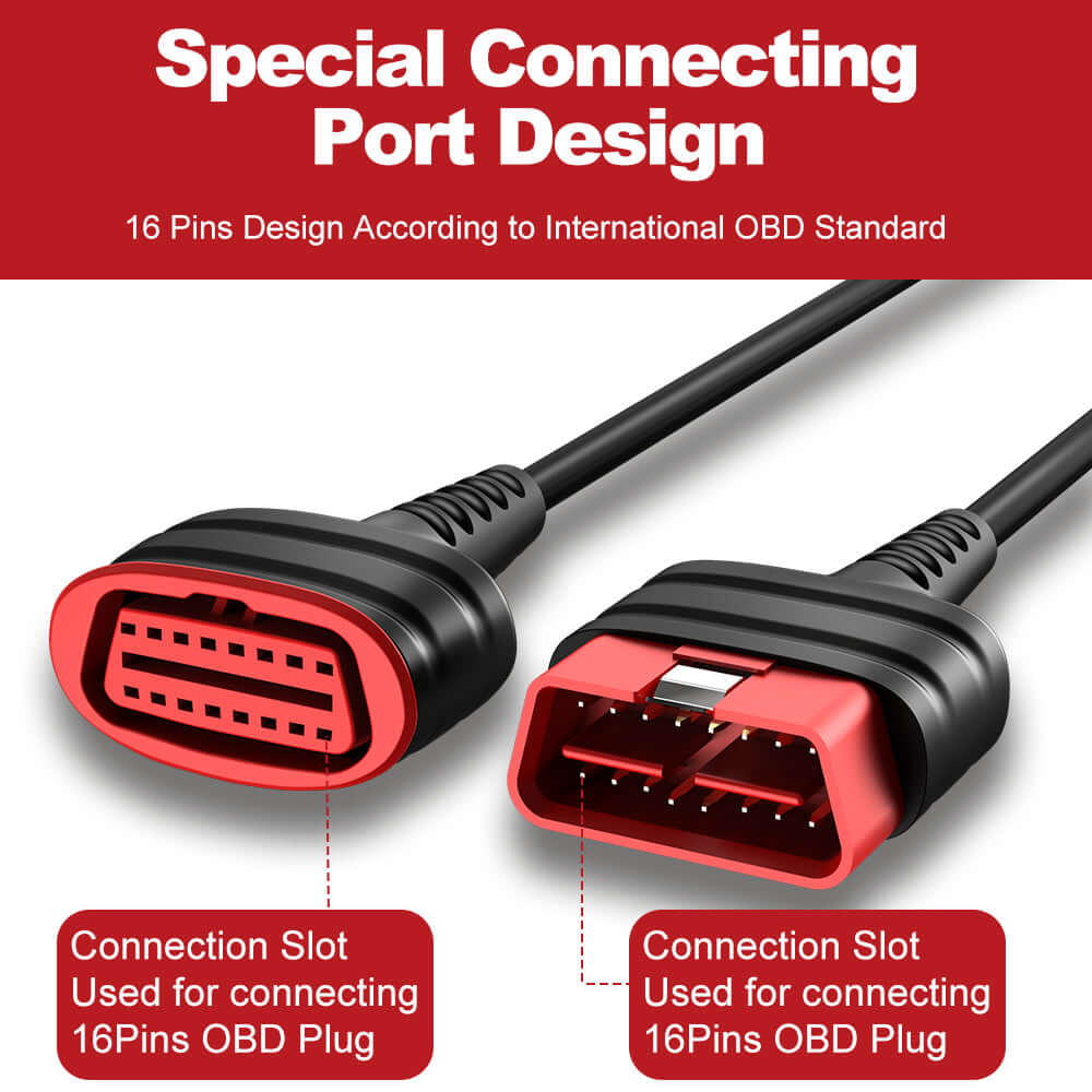 THINKCAR 16 Pin OBD2 Extension Cable for Thinkdiag - 3ft Diagnostic Scanner Tool Connector for Car Repair & ECU Programming | Compatible with ThinkDiag, ThinkTool, Auto Mechanics & DIY Use
