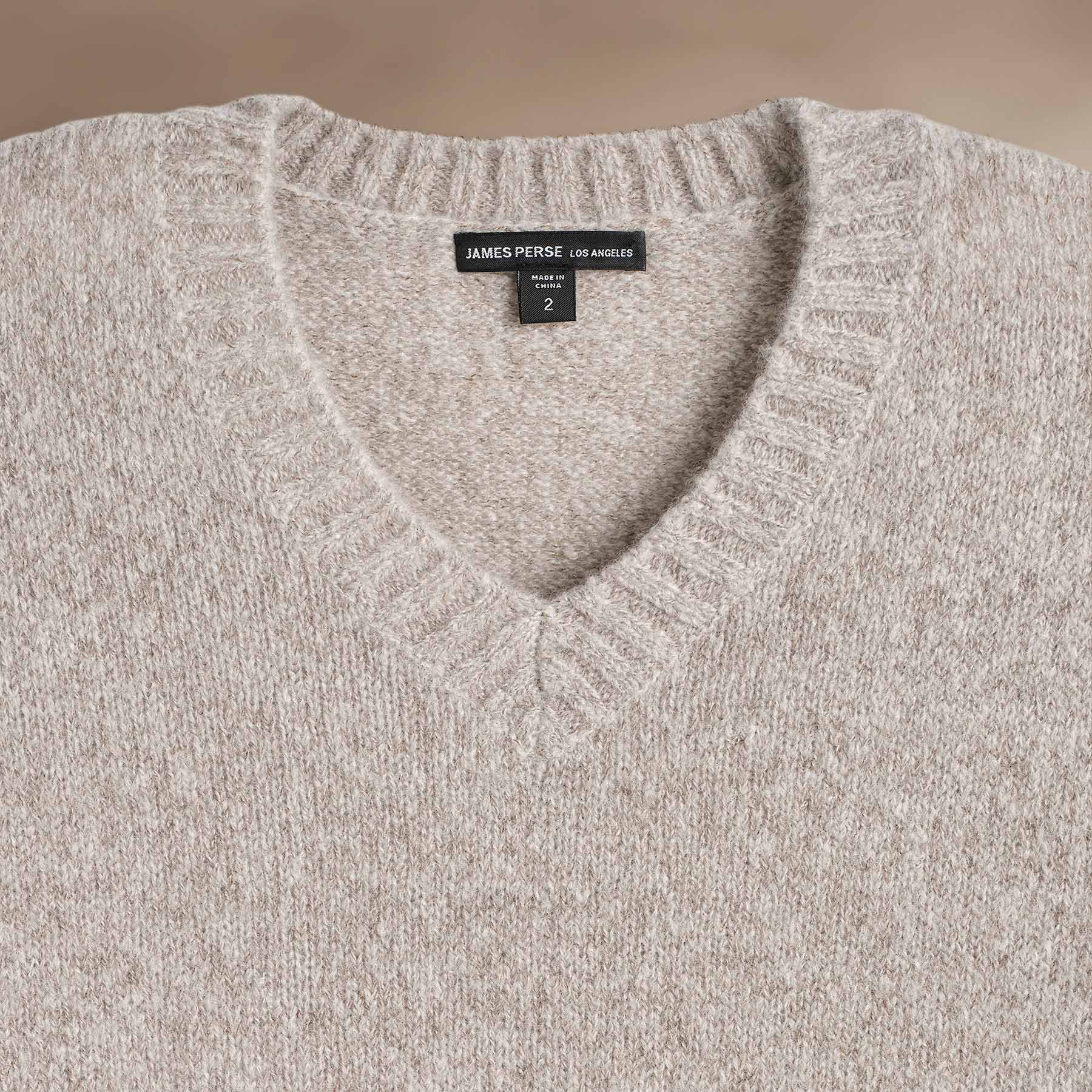 Lightweight Textured Cashmere V-Neck Sweater for Women - Hazel Brown | Soft & Comfortable Winter Pullover for Office, Date Night & Casual Outfits