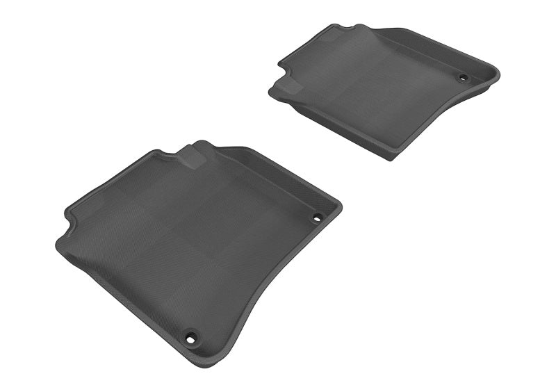 3D MAXpider Custom Fit All-Weather Floor Mats for 2014-2019 Mercedes Benz S Class W222 - Kagu Series 2nd Row Liners (Black) | Premium Car Interior Protection for Luxury Sedans