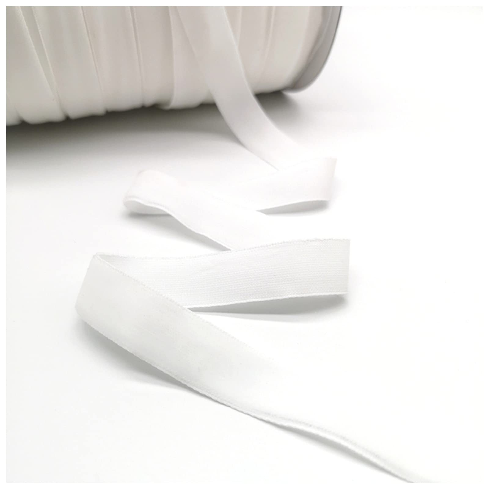 5 Yards Velvet Ribbon for Wedding & Party Decorations - 15mm Wide White DIY Ribbon for Gift Wrapping, Hair Bows, Christmas & Holiday Streamers - Premium Handmade Decorative Ribbon for Crafts, Events & Home Decor