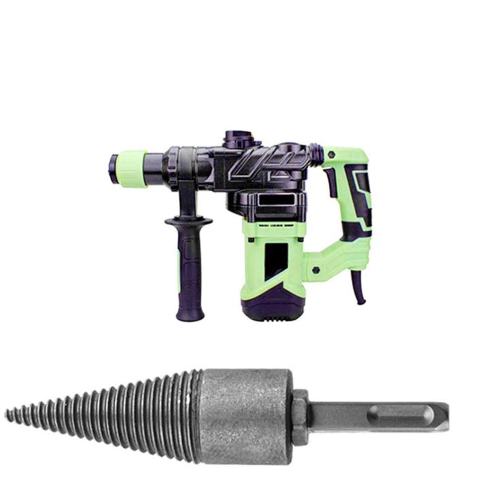 Heavy Duty Firewood Log Splitter Drill Bit - Square Shank Wood Splitter Cone for Hand Drill - Perfect for Camping, Firewood Processing & Outdoor Survival