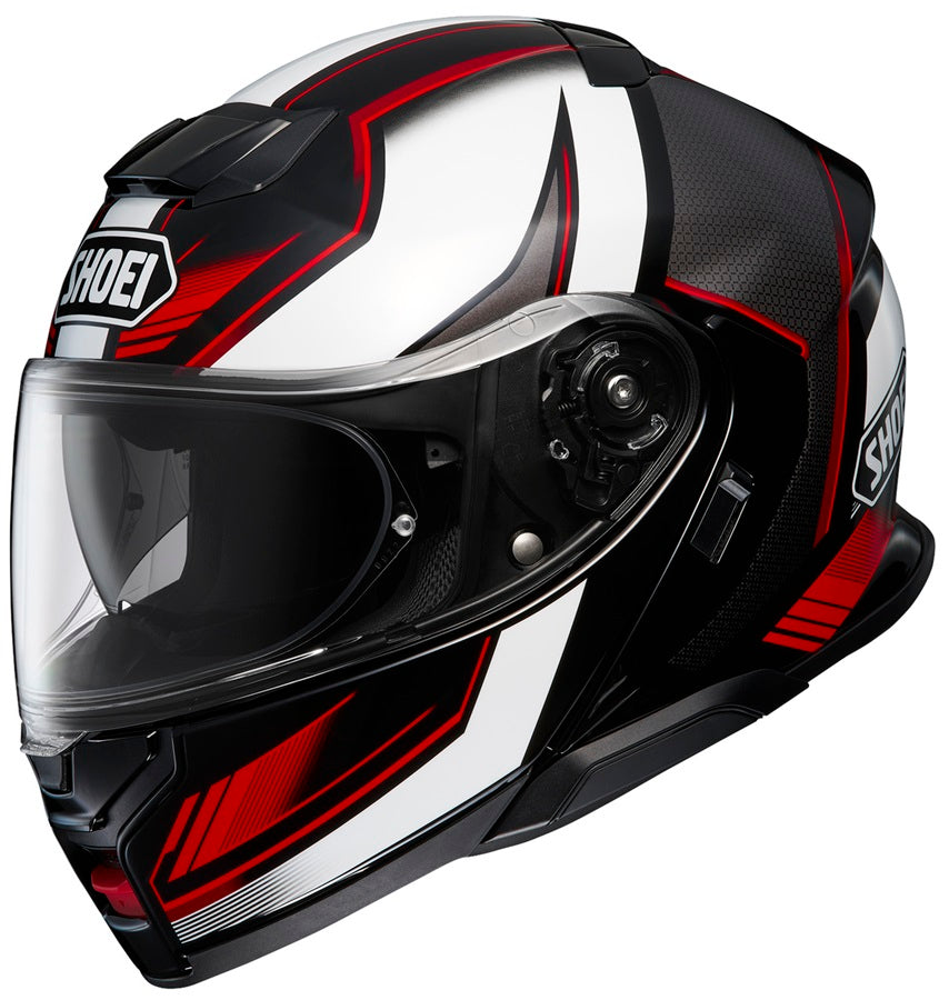 Shoei Neotec 3 Motorcycle Helmet - Grasp Black/White/Red - DOT & ECE Certified Full Face Helmet for Street Biking & Touring