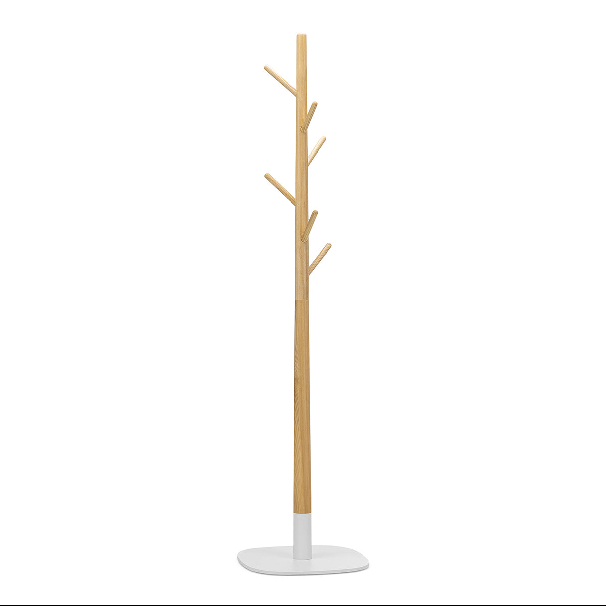 Stylish Wooden Coat Rack Stand with 5 Hooks - Wall Mounted Entryway Organizer for Hats, Jackets & Bags - Perfect for Hallway, Bedroom or Office Decor