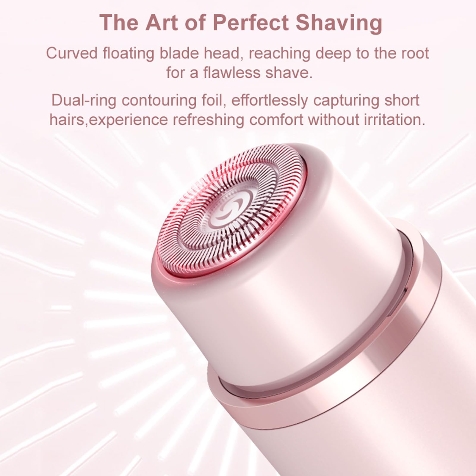 Whimsyard 2-in-1 Waterproof Electric Shaver & Trimmer for Women - Wet/Dry Use for Legs, Bikini, Underarms & Body Hair Removal - Rechargeable Pink Women's Razor (Perfect for Travel, Gym & Home Use)