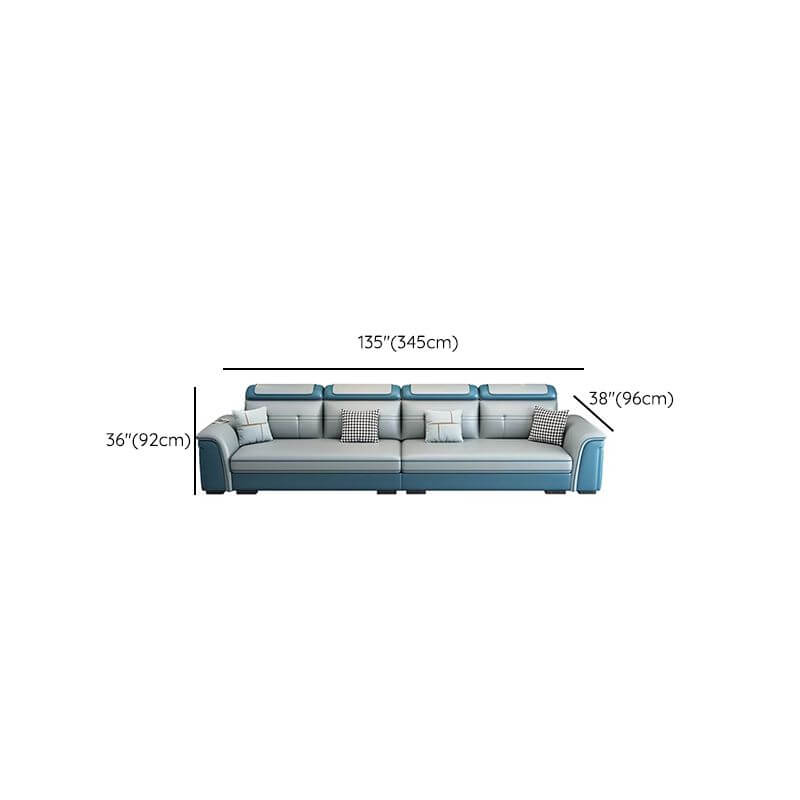 Farmhouse Style Modular Sofa Set with Pillow Armrests - Comfortable Living Room Sectional Couch for Family Gatherings & Home Decor