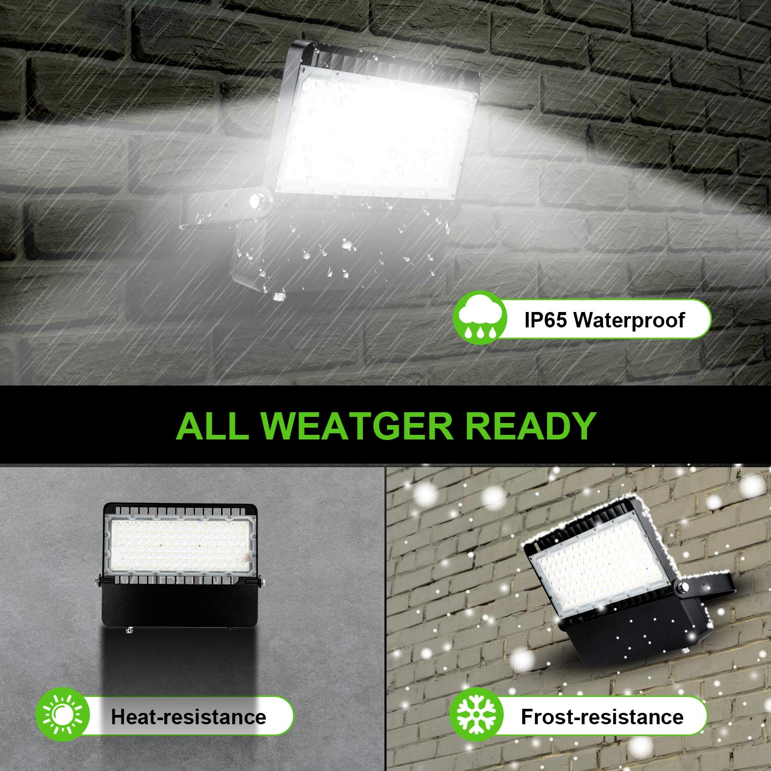 LEDMO 240W LED Flood Light Outdoor - 1500W Equivalent, 36000 Lumens Stadium Lights - Commercial Grade High-Intensity Waterproof Floodlights for Yard, Court & Large Areas (3 Pack) - Perfect for Sports Fields, Parking Lots & Warehouse Lighting