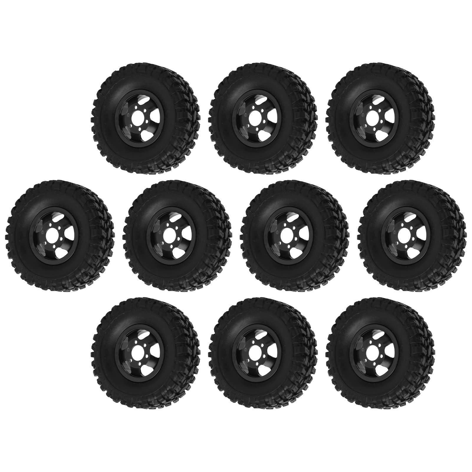 1/16 Scale RC Car Tires - Heavy Duty Replacement Wheels with Strong Cushioning & Abrasion Resistance for WPL B24 B36 Models (Black) - Perfect for Off-Road Racing, Crawling & RC Vehicle Upgrades