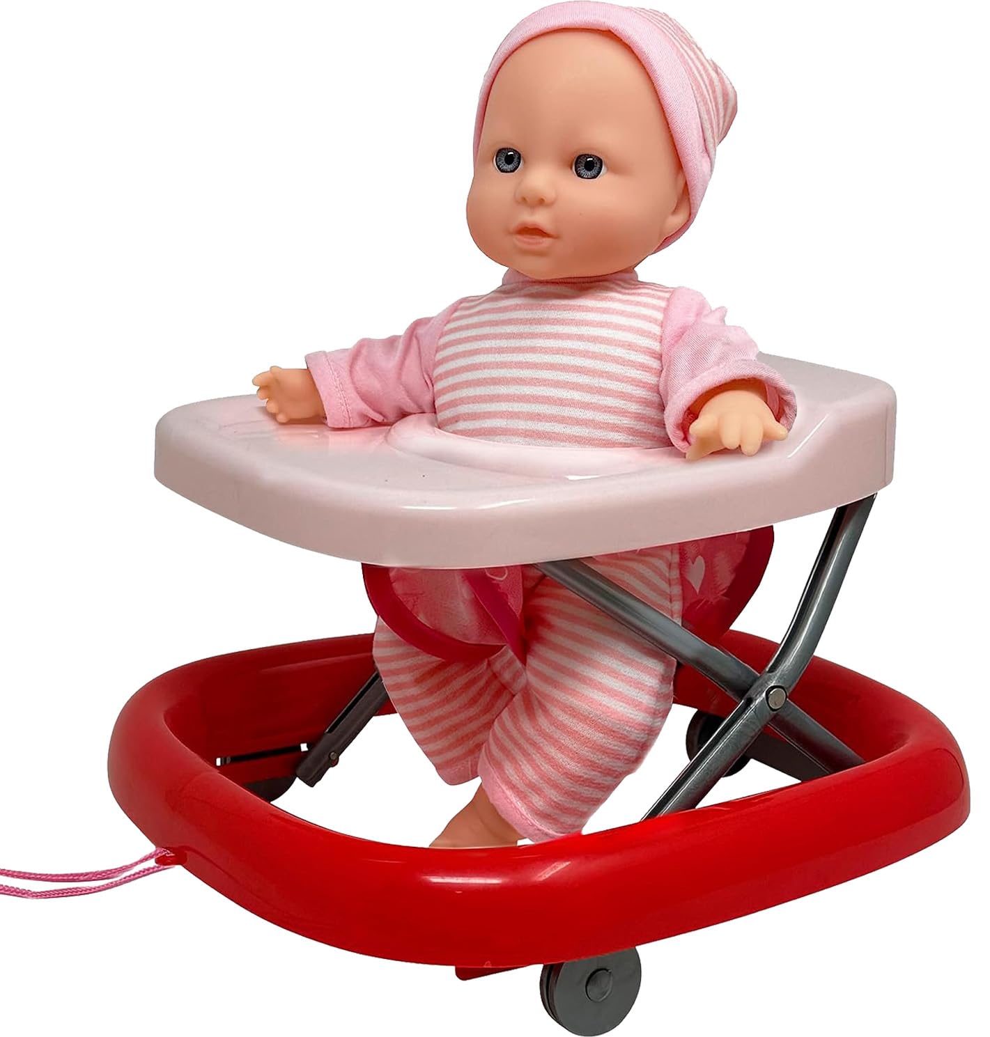12 Inch Soft Baby Doll Set with Foldable Walker & Accessories - Realistic Learning to Walk Doll Toy for Toddlers 3+ | Perfect for Pretend Play, Role Play & Early Childhood Development
