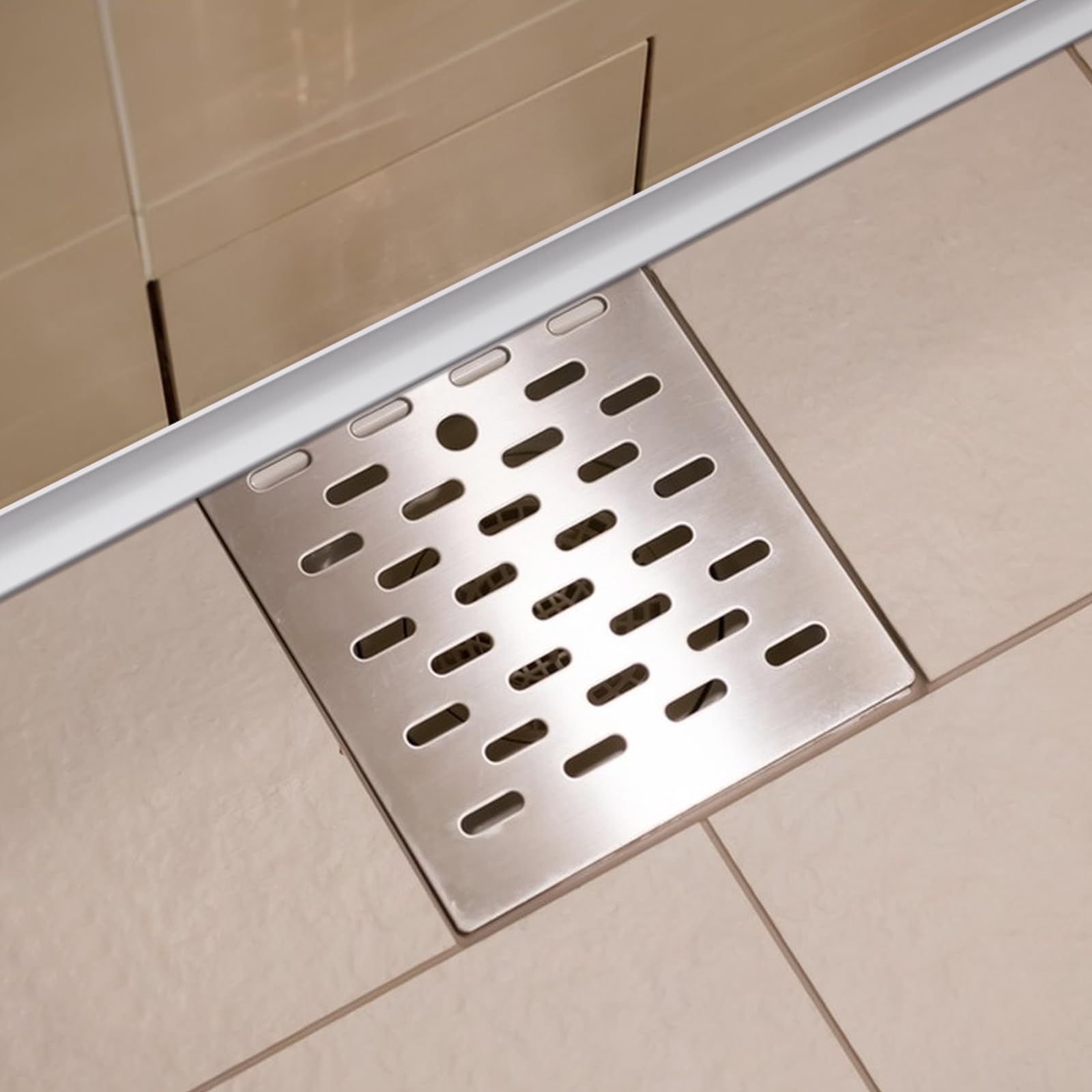 EFUTURETIME 1M Self-Adhesive Shower Threshold Splash Guard - Waterproof Silicone Seal Strip for Shower Tray, Cubicle, Kitchen & Bathroom - No Drilling Required (White) - Perfect for Bathroom Renovation & Water Leak Prevention