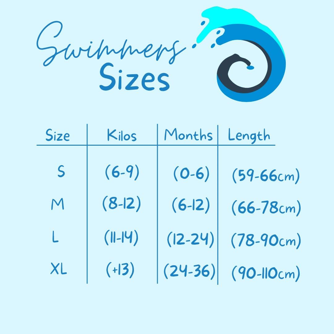 Reusable Absorbent Swim Diapers for Baby Boys & Girls - Sun Print, Large Size - Perfect for Pool, Beach & Water Play