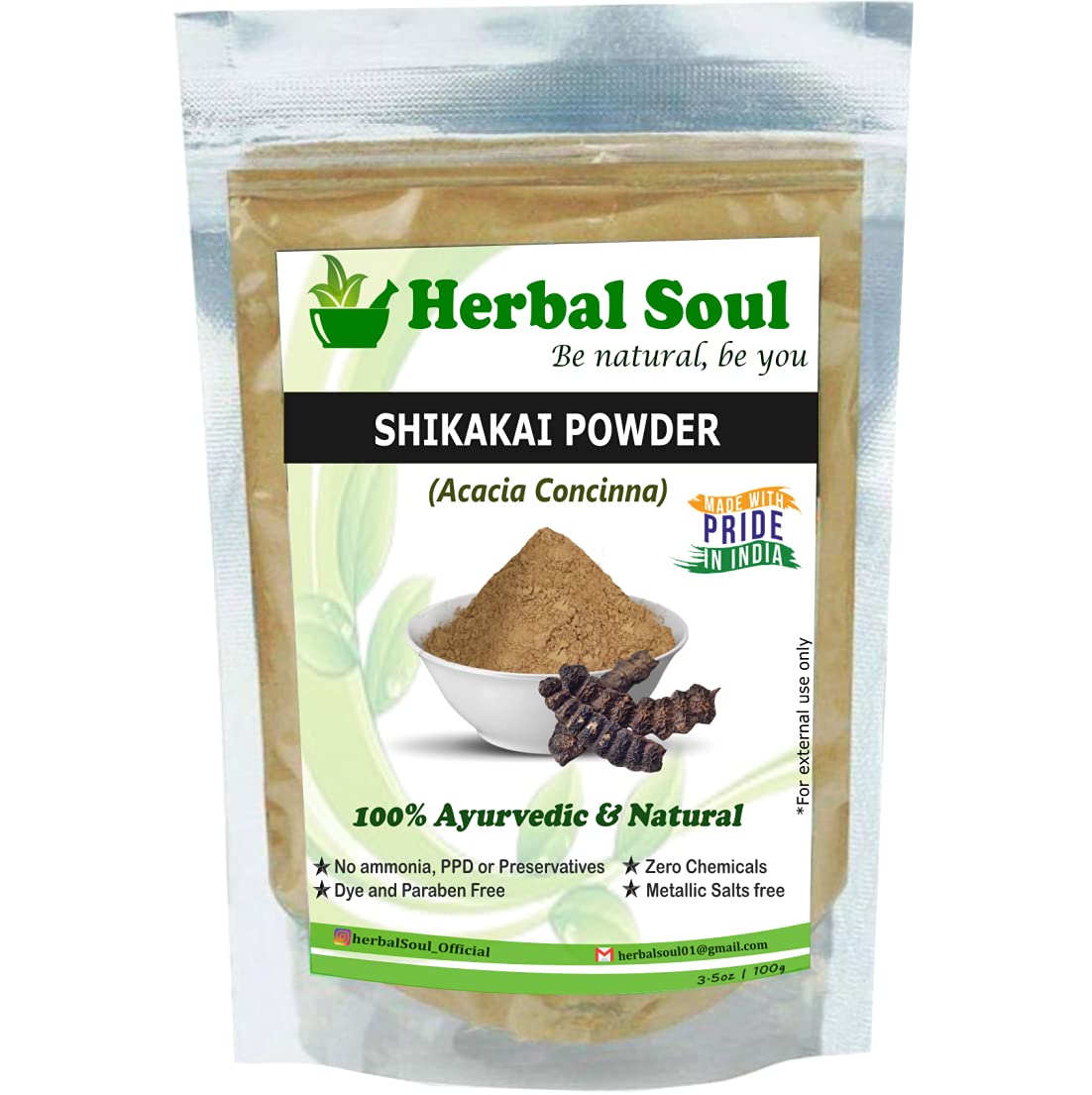 Herbal Soul Combo - Rose Powder, Orange Peel Powder & Shikakai Powder (300g) | Natural Hair & Skin Care | DIY Beauty Treatments & Ayurvedic Remedies