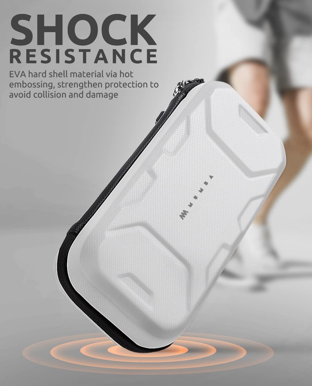 Nintendo Switch Carrying Case for OLED Model - Mumba Plus Version Protective Travel Pouch with Large Storage Capacity (White) | Perfect for Gaming On-The-Go, Travel Protection & Switch Accessories Organization