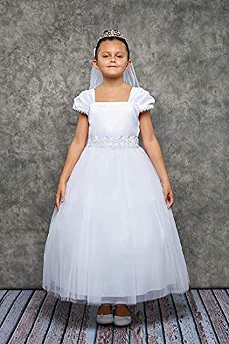iGirlDress Flower Girl Dress for First Communion, Pageant, Wedding & Birthday - Elegant Lace Party Gowns for Special Occasions
