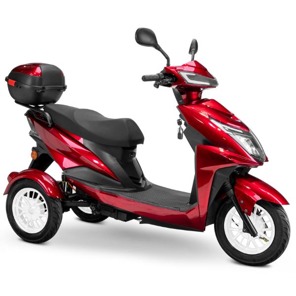 Premium Full-Size 3-Wheel Mobility Scooter for Adults - Lightweight & Foldable Electric Wheelchair with Comfortable Seat - Ideal for Shopping, Travel & Outdoor Activities