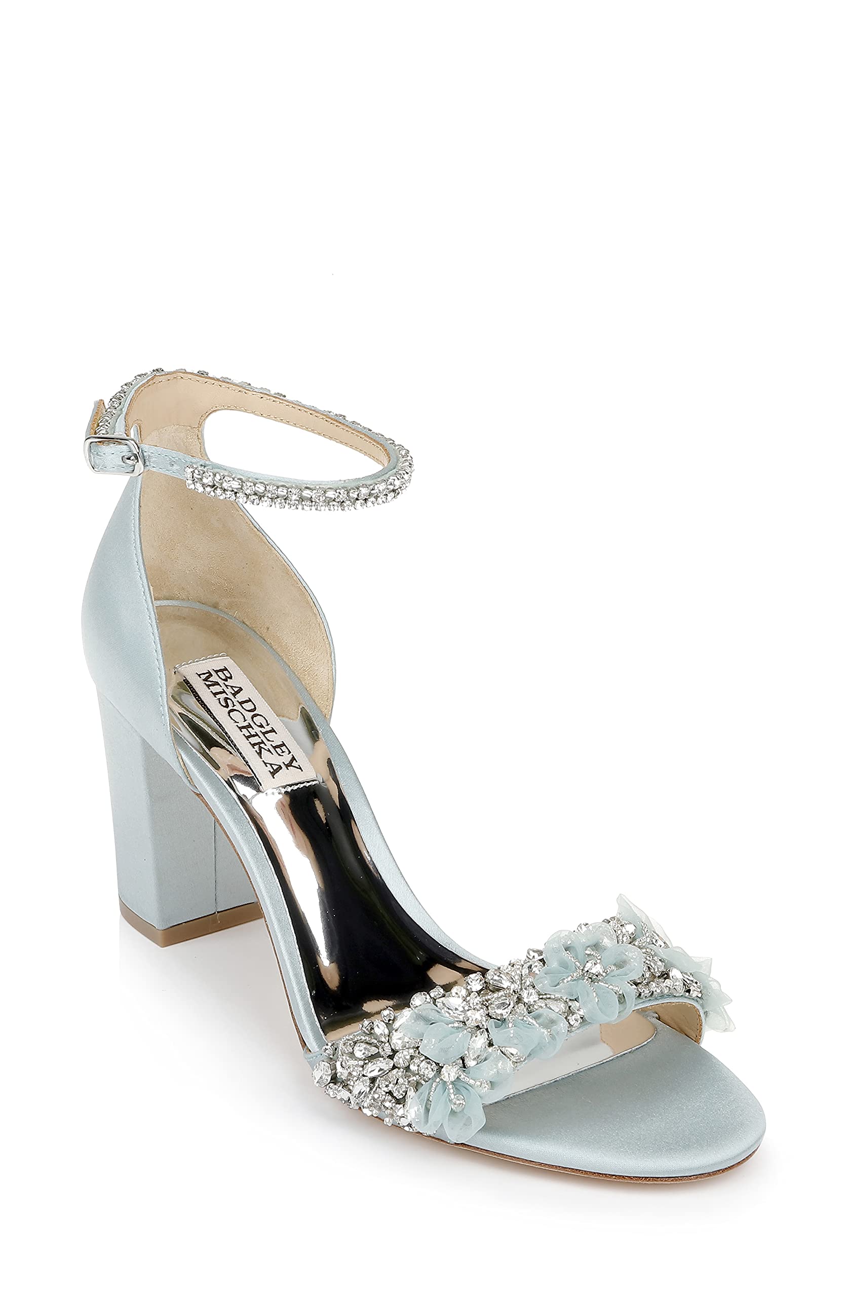 Badgley Mischka Women's Block Heel Sandals - Elegant Dressy Heels for Weddings, Parties & Special Occasions