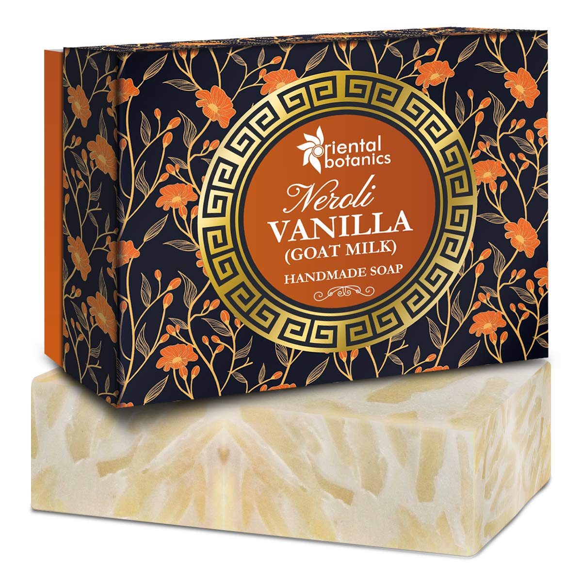 Neroli & Vanilla Goat Milk Handmade Luxury Soap 125g - Natural Moisturizing Bar for Dry Skin, Perfect Gift for Women & Men - Spa, Bath, Shower, Home Relaxation