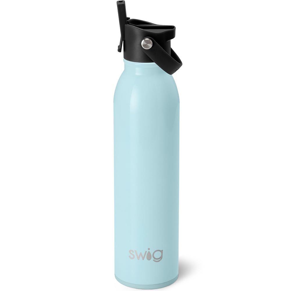 Swig Life 20oz Insulated Stainless Steel Water Bottle with Straw - Travel & Gym Use
