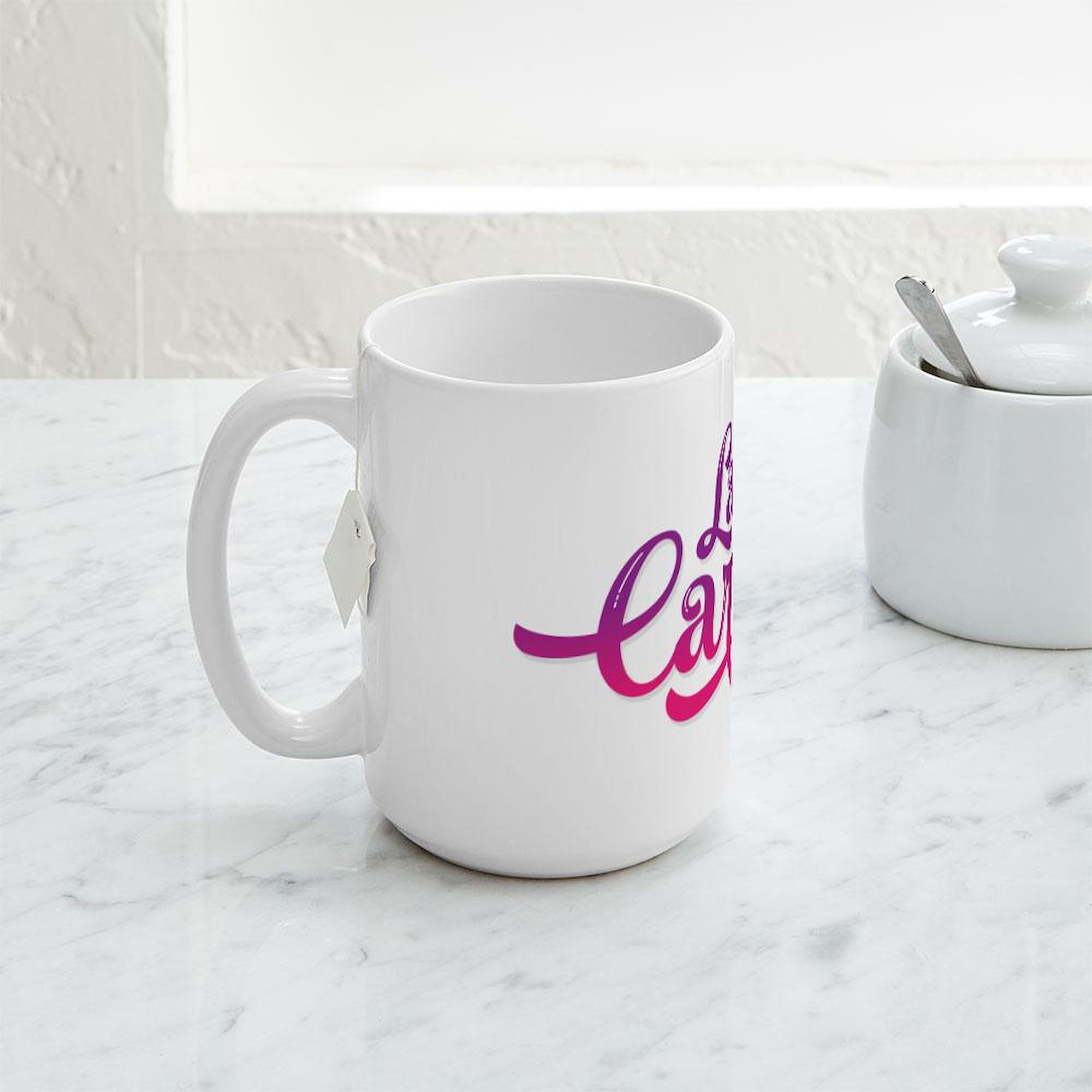 La Caravana 15 oz (444 ml) Ceramic Coffee Mug - Durable & Stylish Travel Mug for Coffee, Tea & Hot Drinks - Perfect for Home, Office & Camping Use